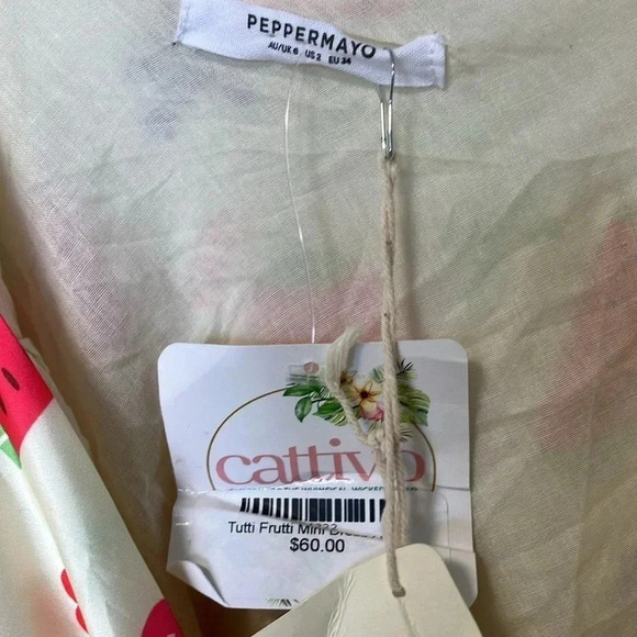 NWT Peppermayo tutti frutti slip dress with  lining - Picture 8 of 10